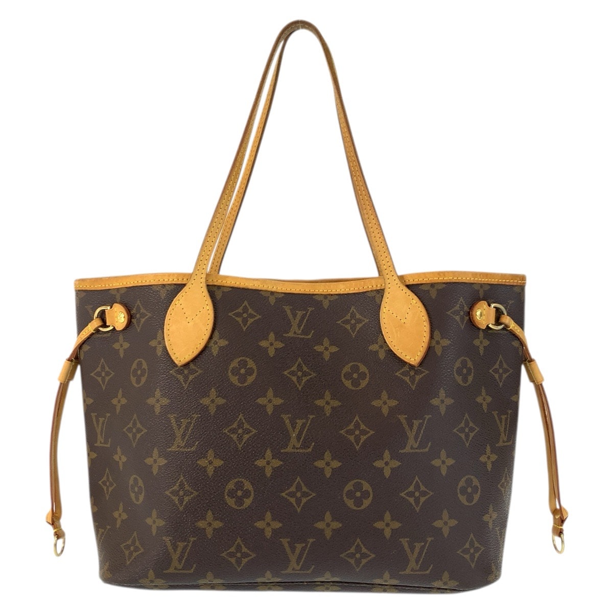 美品 LOUIS VUITTON ルイヴィトン モノグラム ネヴァーフルPM ブラウン ゴールド金具 PVC レザー/ トートバッグ ハンドバッグ 600956 【中古】