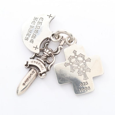 Chrome Hearts 3 Trinket Key Ring "Silver"