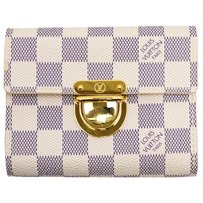 【極美品】LOUIS VUITTON ルイ・ヴィトン ポルトフォイユ コアラ 三つ折り財布 ダミエ・アズール メンズ レディース ユニセックス ウォレット 財布 小物 スペイン製 N60013 CA1016