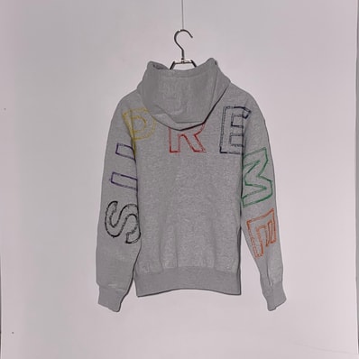 Supreme Frayed Hooded Sweatshirt "Heather Grey"