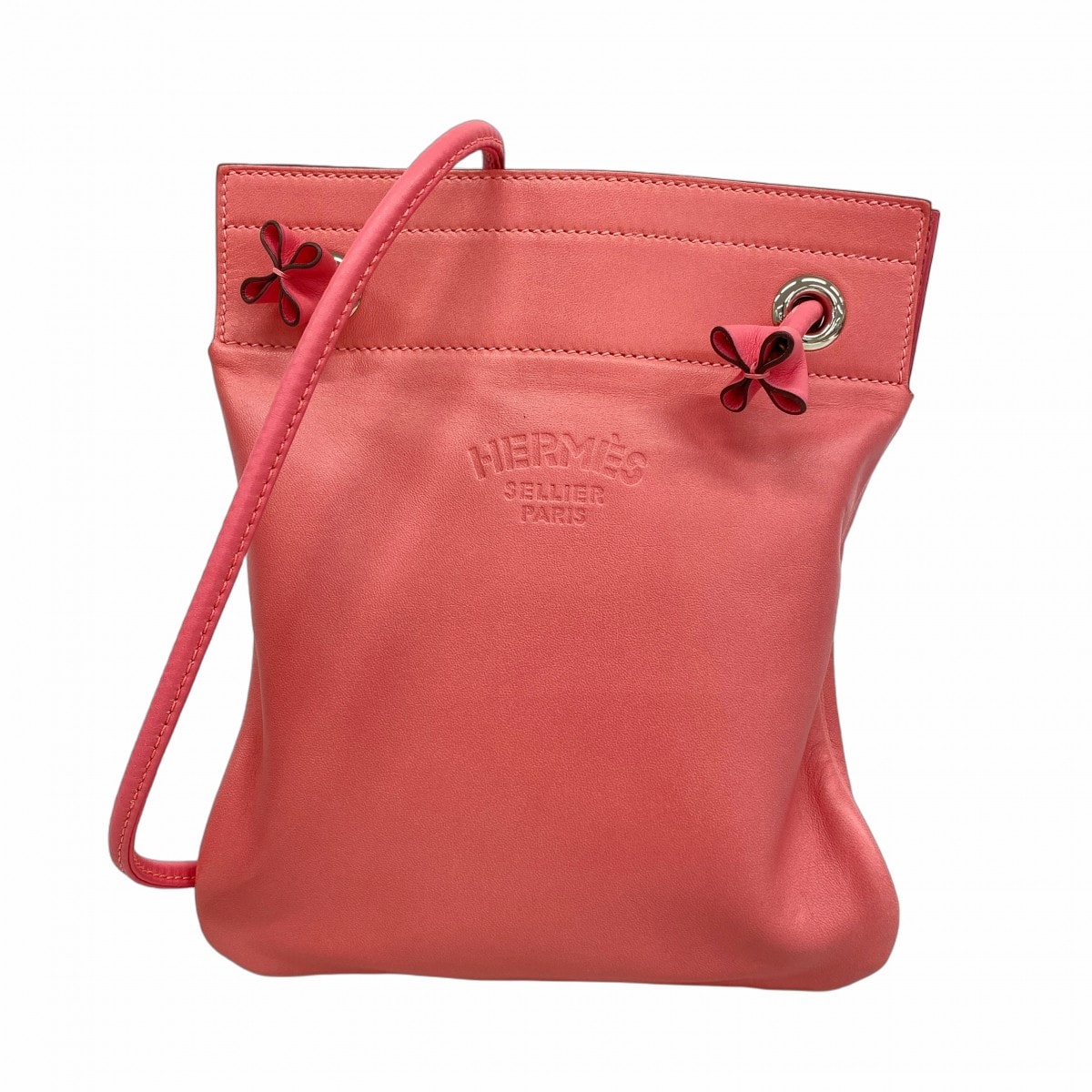 【6dd4796】エルメス ショルダーバッグ サックアリーヌミニ スイフト ローズアザレ シルバー金具 Y刻印【中古】レディース