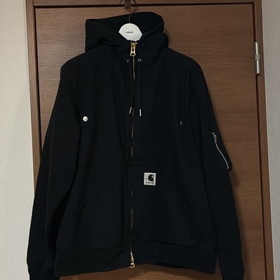 sacai x Carhartt WIP Washed Duck Hooded Blouson Mens "Black"