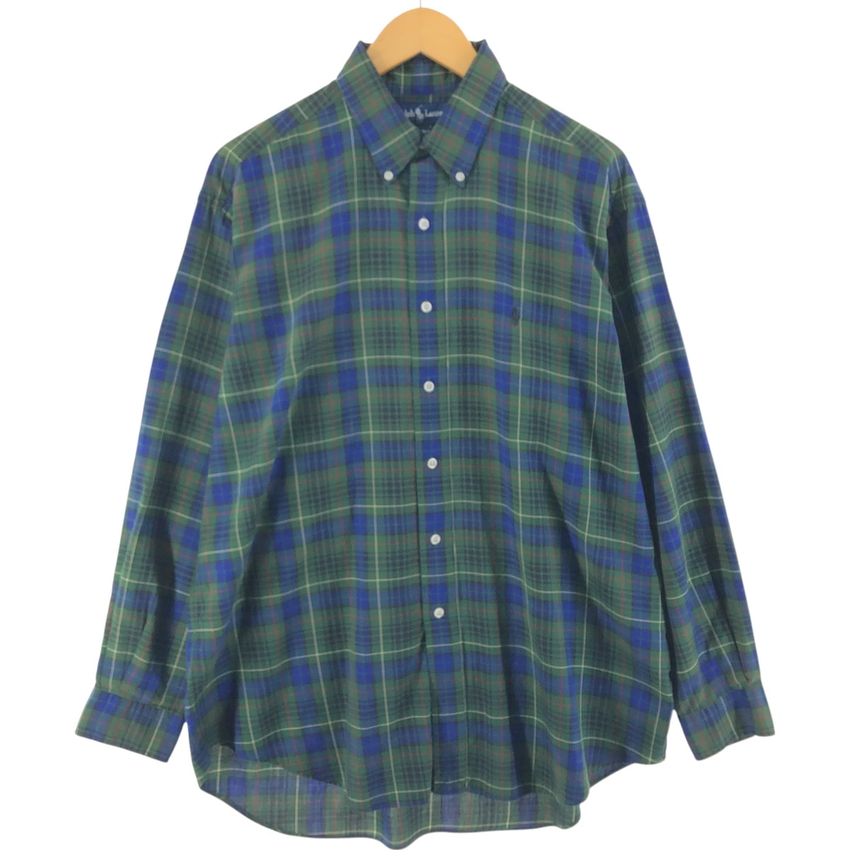 古着 ラルフローレン Ralph Lauren BLAKE 長袖 ボタンダウンチェックシャツ メンズL相当/eaa515438