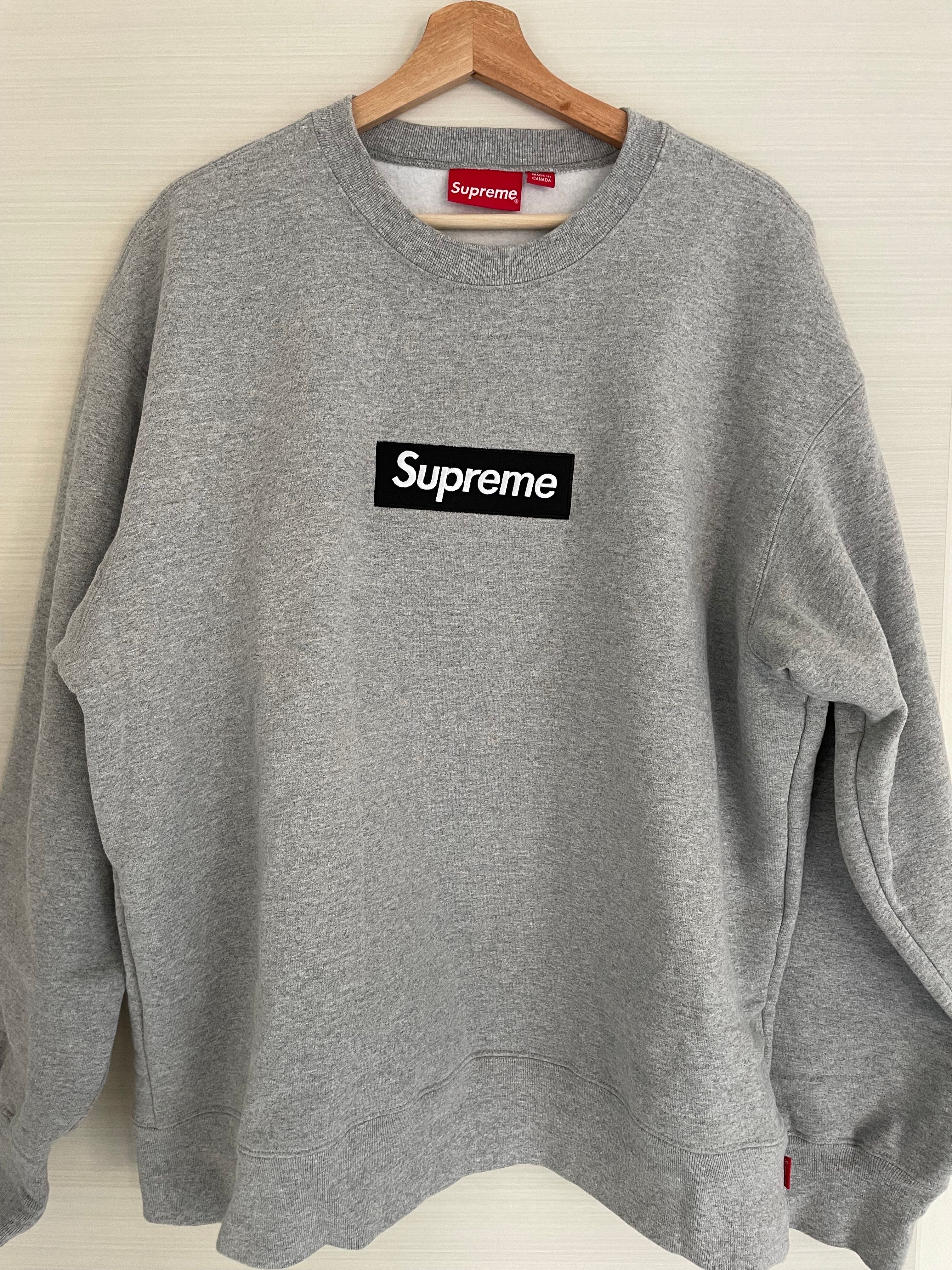 Supreme Box Logo Crewneck "Heather Grey" (22FW)