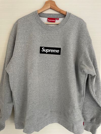 Supreme Box Logo Crewneck "Heather Grey" (22FW)