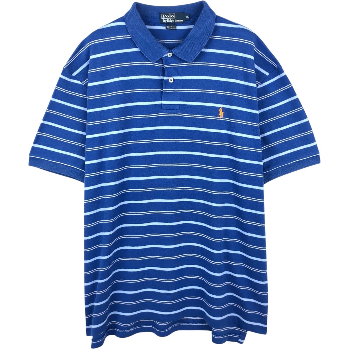 古着 ラルフローレン Ralph Lauren POLO by Ralph Lauren マルチボーダー 半袖 ボーダー ポロシャツ メンズXL相当/eaa656550