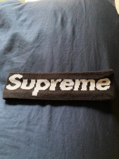 Supreme x New Era Big Logo Headband "Black"