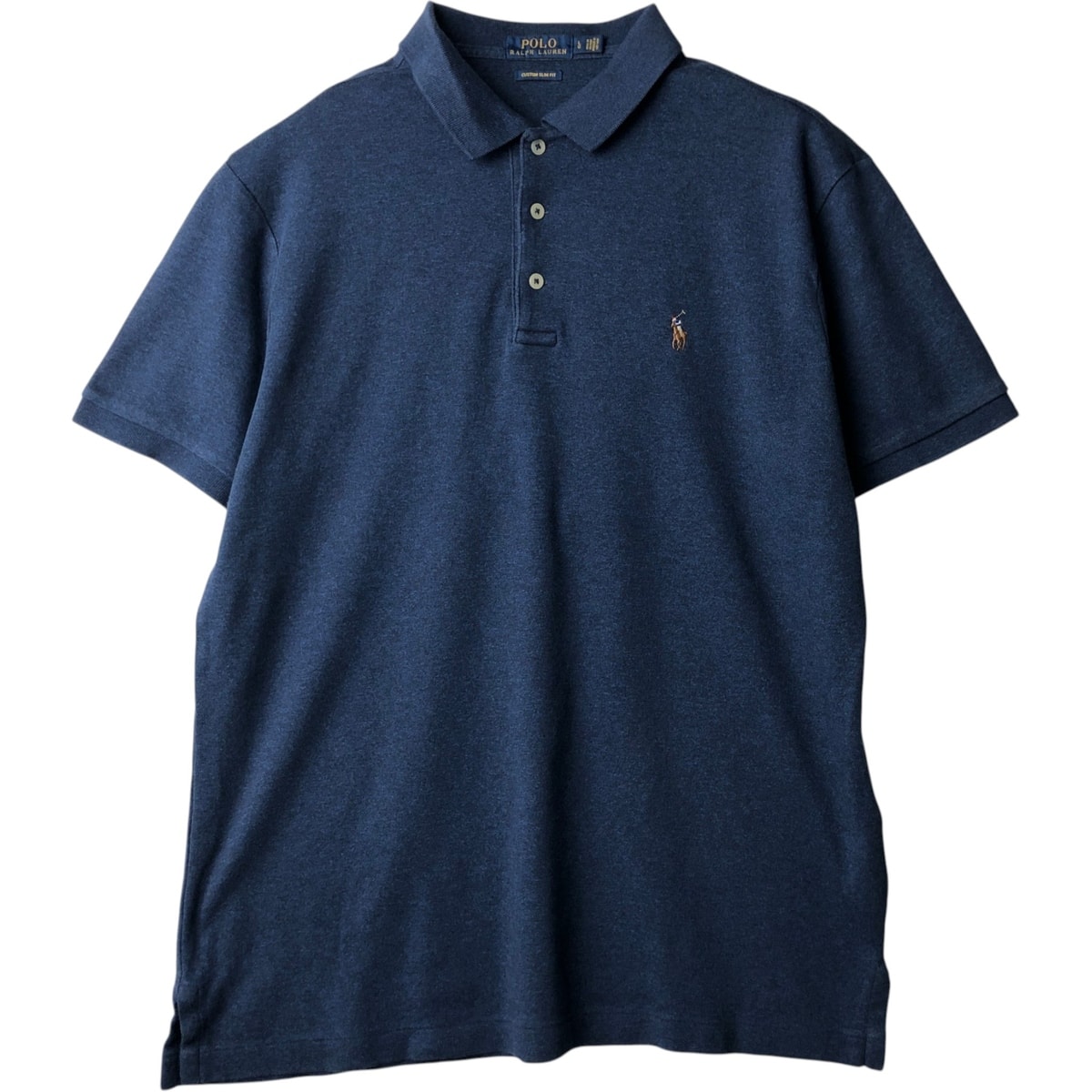古着 ラルフローレン Ralph Lauren POLO RALPH LAUREN CUSTOM SLIM FIT 半袖 ポロシャツ メンズL相当/eaa644292