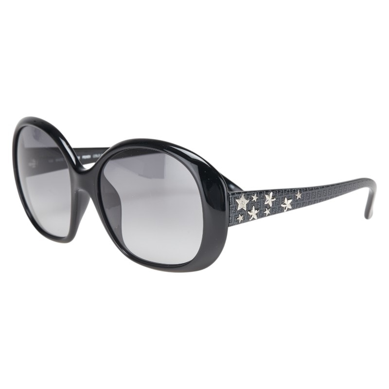 フェンディ サングラス FS5186 ブラック プラスチック レディース FENDI 【中古】