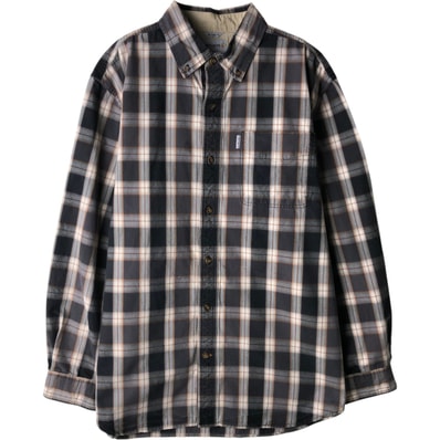 古着 カーハート Carhartt RELAXED FIT オンブレチェック 長袖 ボタンダウン ワークシャツ メンズL相当/eaa619773