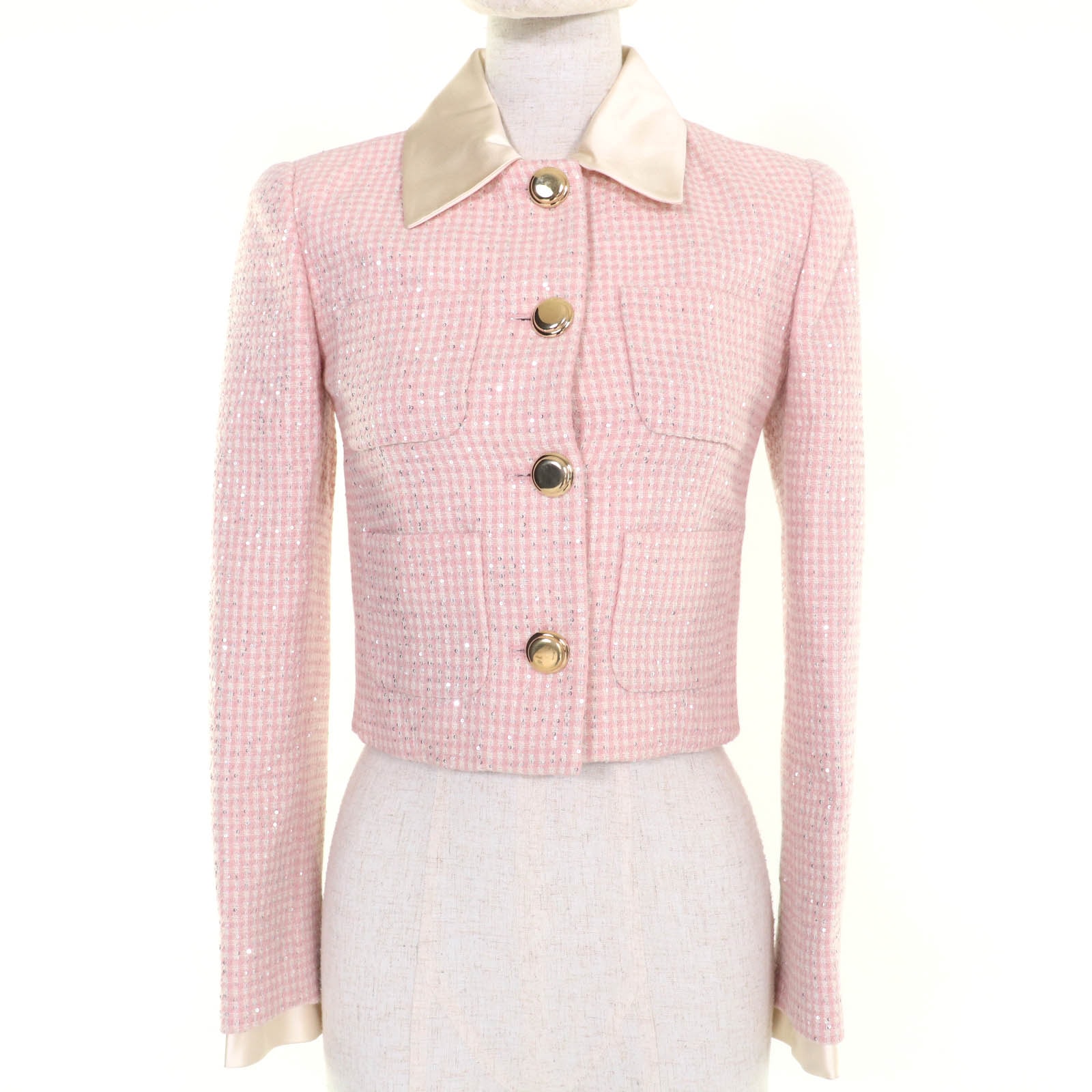 極美品 ミュウミュウ
ジャケット ピンク レディース 36 MH1732