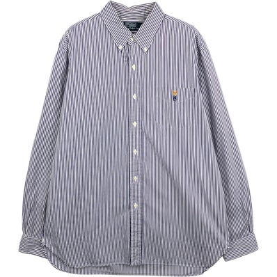 古着 ラルフローレン Ralph Lauren POLO by Ralph Lauren 長袖 ボタンダウンストライプシャツ メンズXL相当/eaa661368
