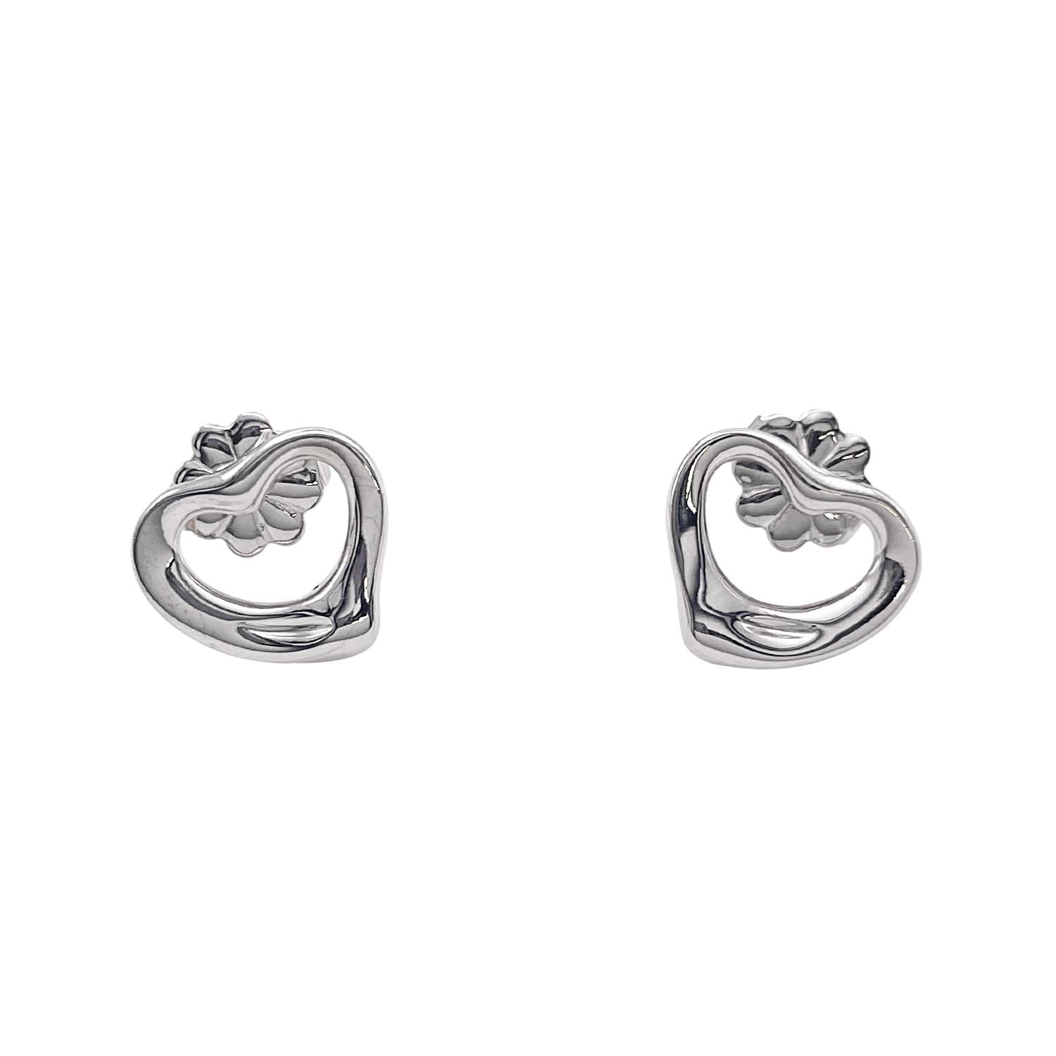 TIFFANY&Co. ティファニー オープンハート エルサペレッティ ピアス
 SV925 シルバー 新品仕上済 レディース
 【中古】