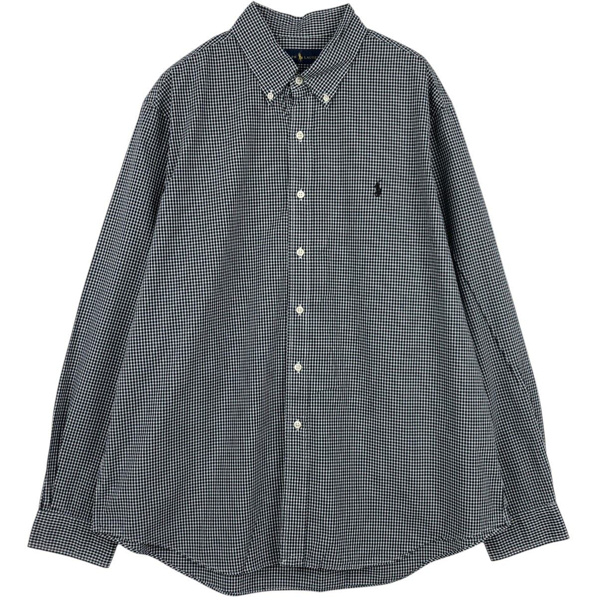 古着 ラルフローレン Ralph Lauren ギンガムチェック 長袖 ボタンダウンチェックシャツ メンズXL相当/eaa678084