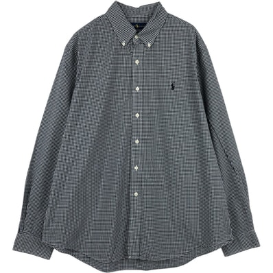 古着 ラルフローレン Ralph Lauren ギンガムチェック 長袖 ボタンダウンチェックシャツ メンズXL相当/eaa678084