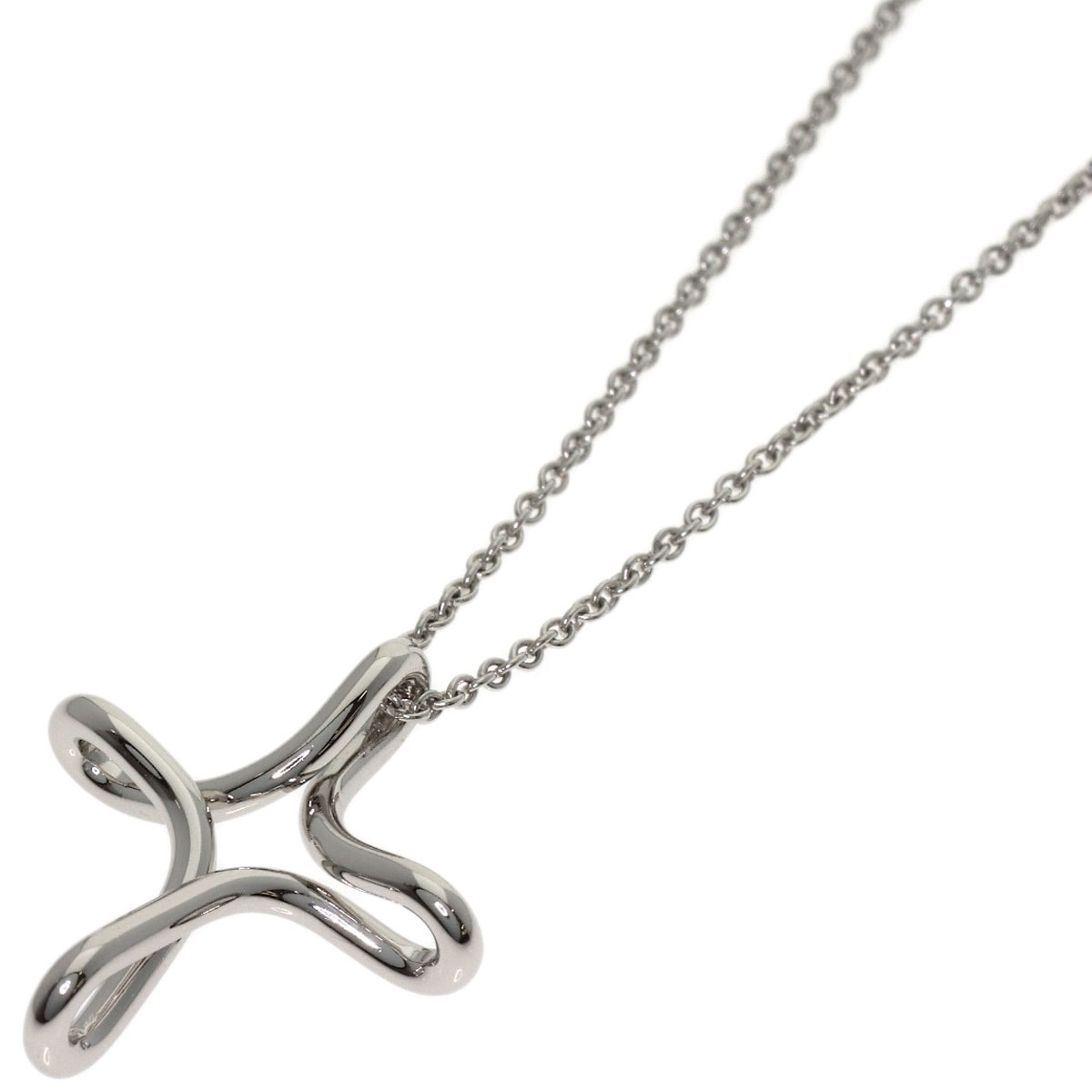 TIFFANY&Co. ティファニー インフィニティ クロス ネックレス PT950 レディース [中古]