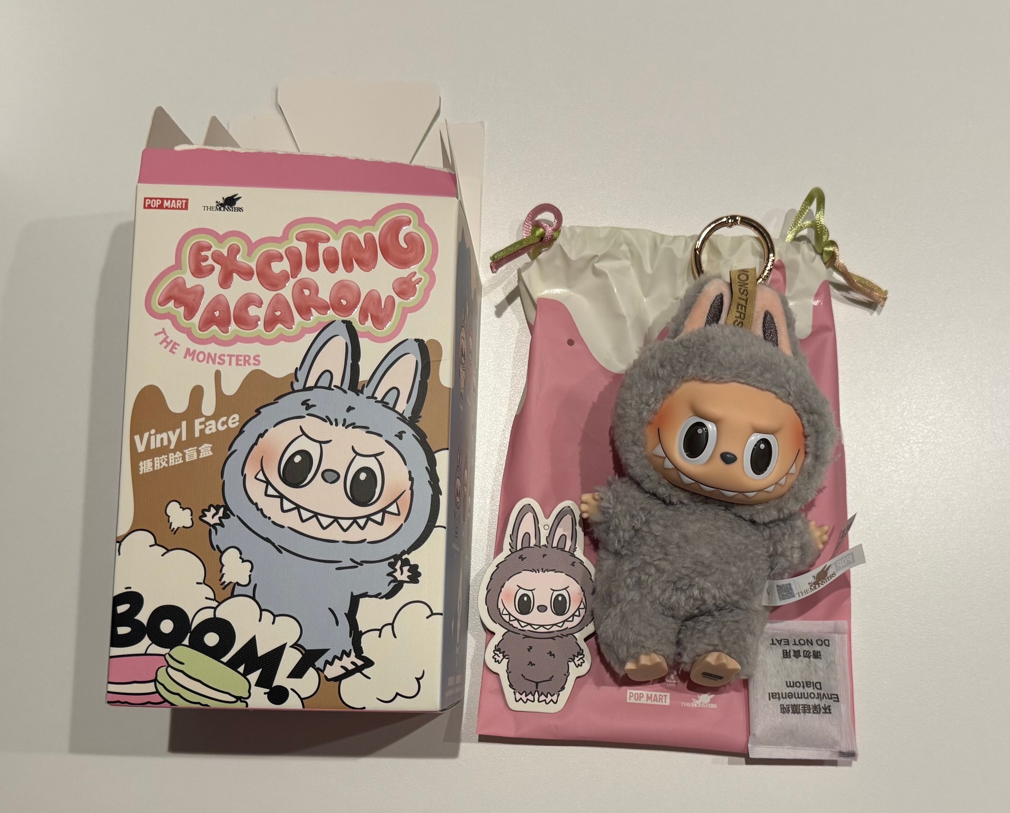 POP MART THE MONSTERS (LABUBU) Exciting Macaron Plush Series SESAME BEAN