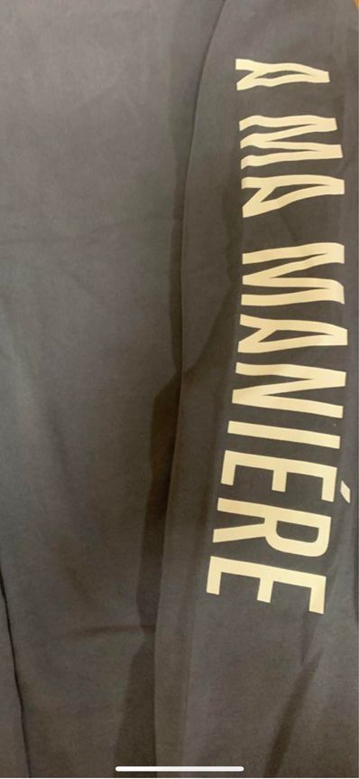 A MA MANIERE × JORDAN Long Tee "Midnight Fog/Light Cream"