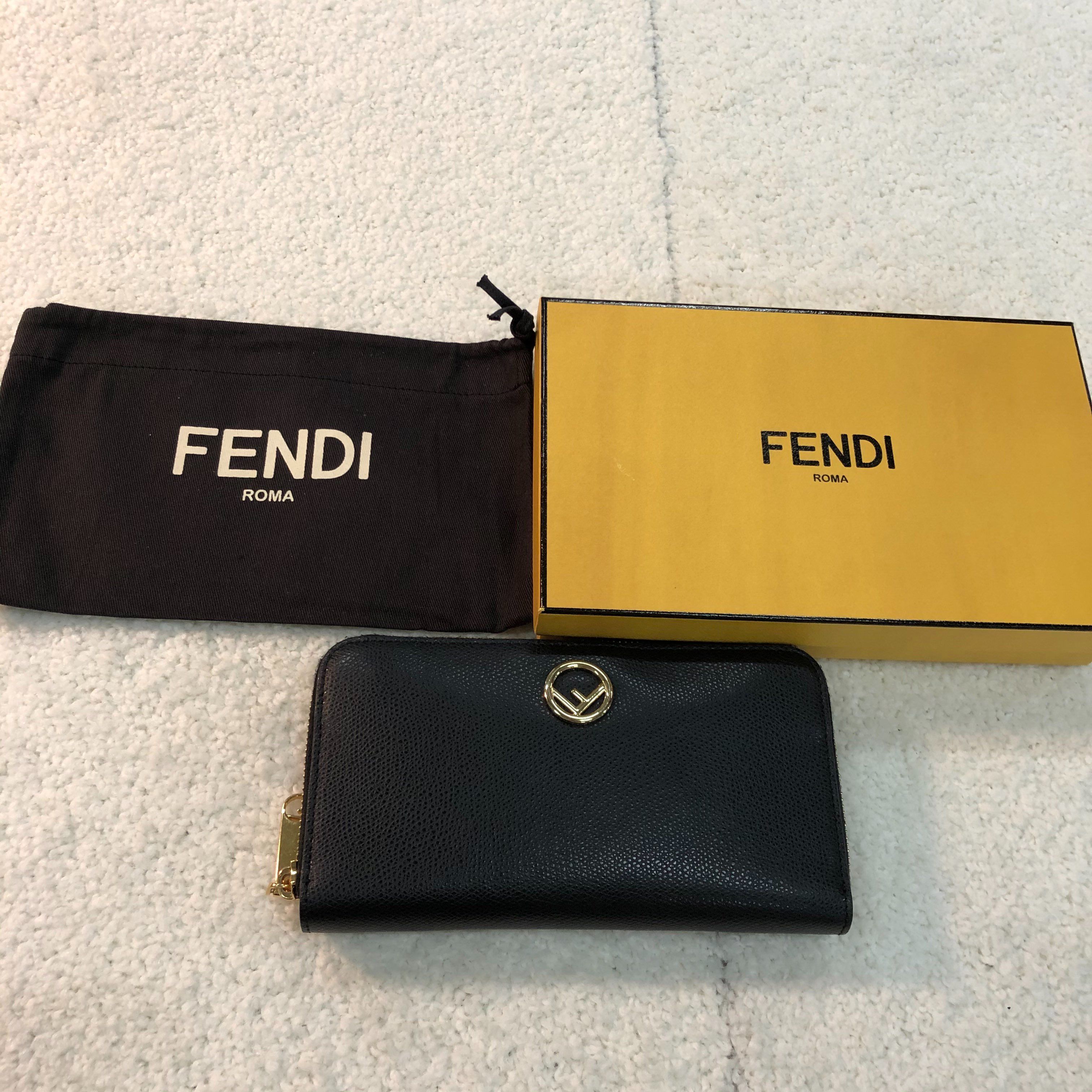FENDI F Is Fendi Zip Around Wallet ”Black”