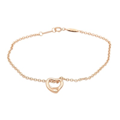 ティファニー TIFFANY&CO オープンハート ブレスレット ブレスレット アクセサリー K18PG(ピンクゴールド) レディース ゴールド系 【中古】