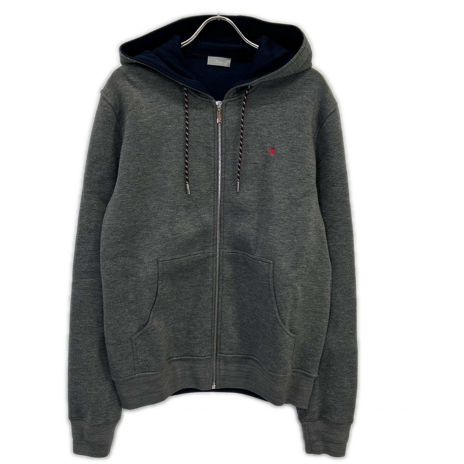 ディオールオム 733J220B0413 グレー Beeロゴ ジップアップジャケット M