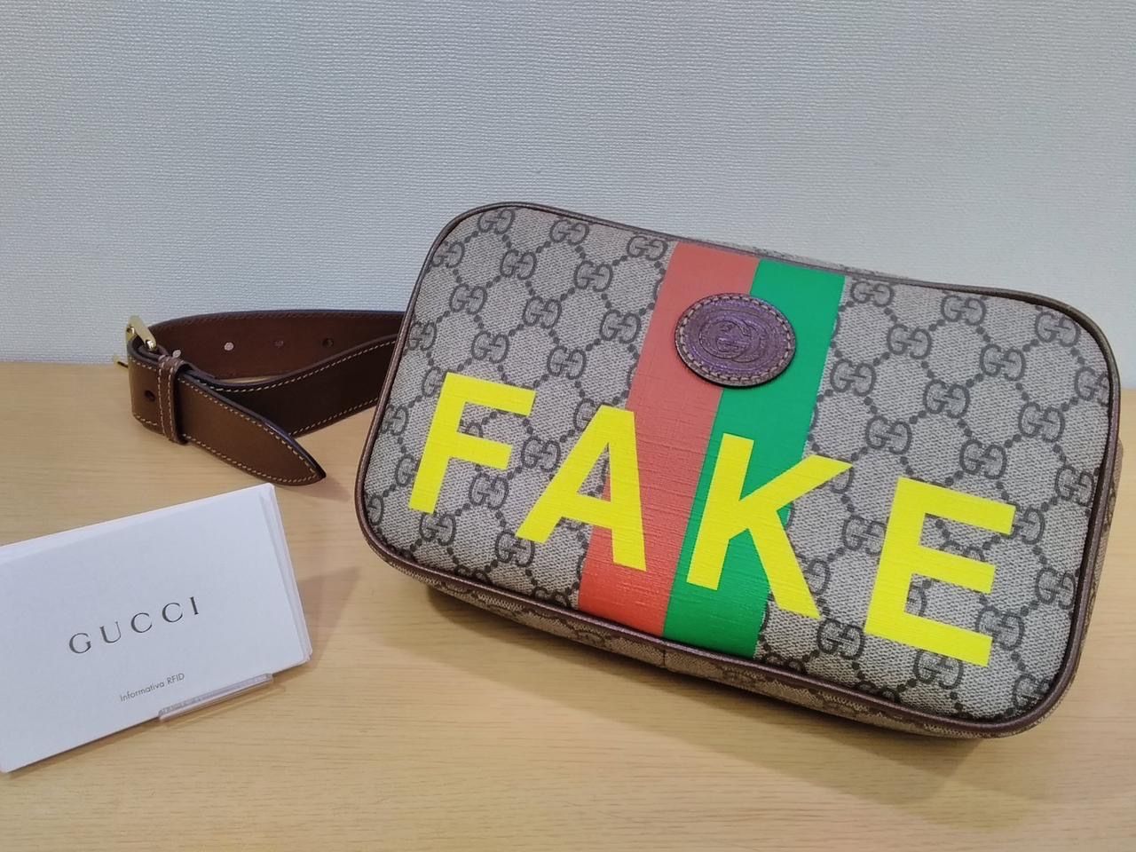 GUCCI FAKE / NOT Print Belt Bag