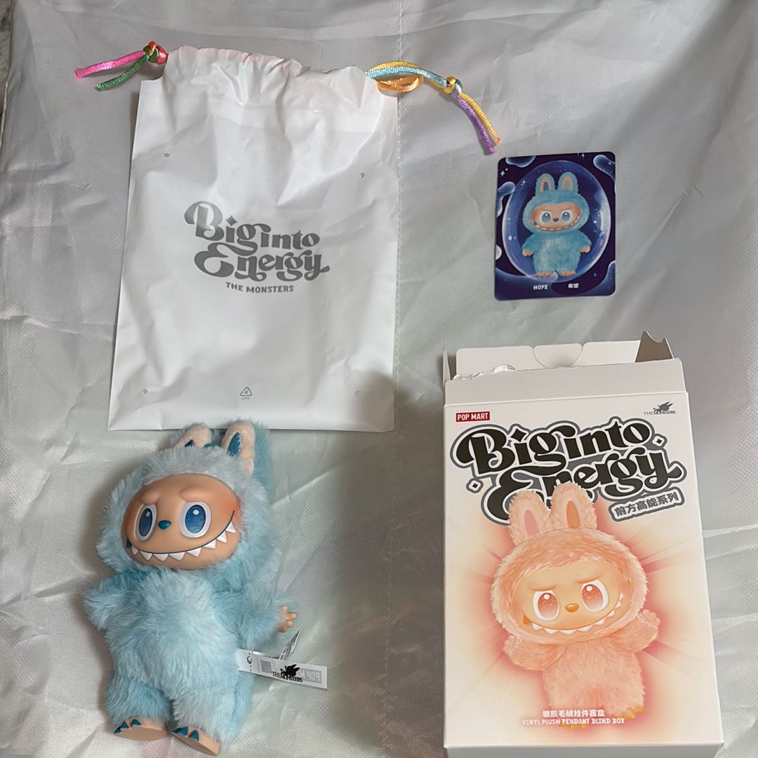 POP MART THE MONSTERS (LABUBU) Big into Energy Series Plush Pendant HOPE