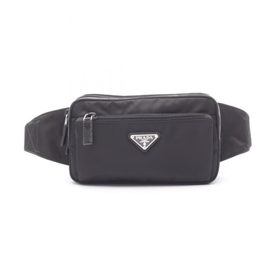 プラダ PRADA Re-Nylon ウエストバッグ ボディバッグ バッグ ナイロン サフィアーノレザー メンズ ブラック系 2VL9772DMGF0002 【中古】