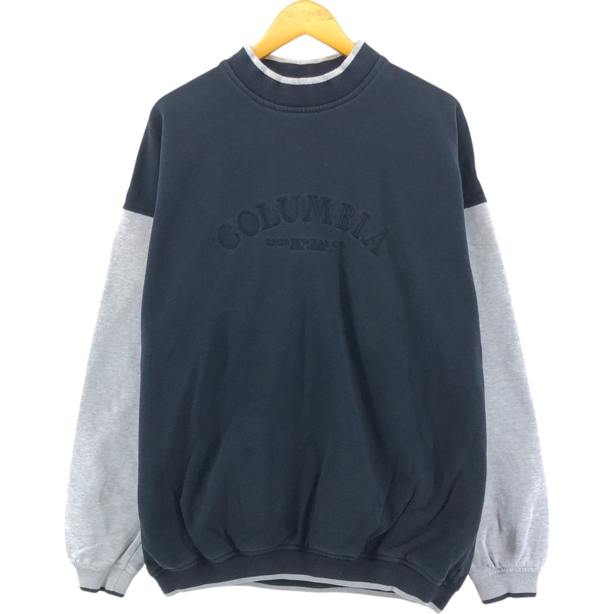 古着 90年代 コロンビア Columbia ハイネック ロゴスウェットシャツ トレーナー メンズXL相当 ヴィンテージ/eaa522973