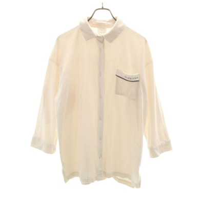 gelato pique ジェラートピケ 長袖 ルームウェア F アイボリー系 パイルリブシャツ ロールアップ