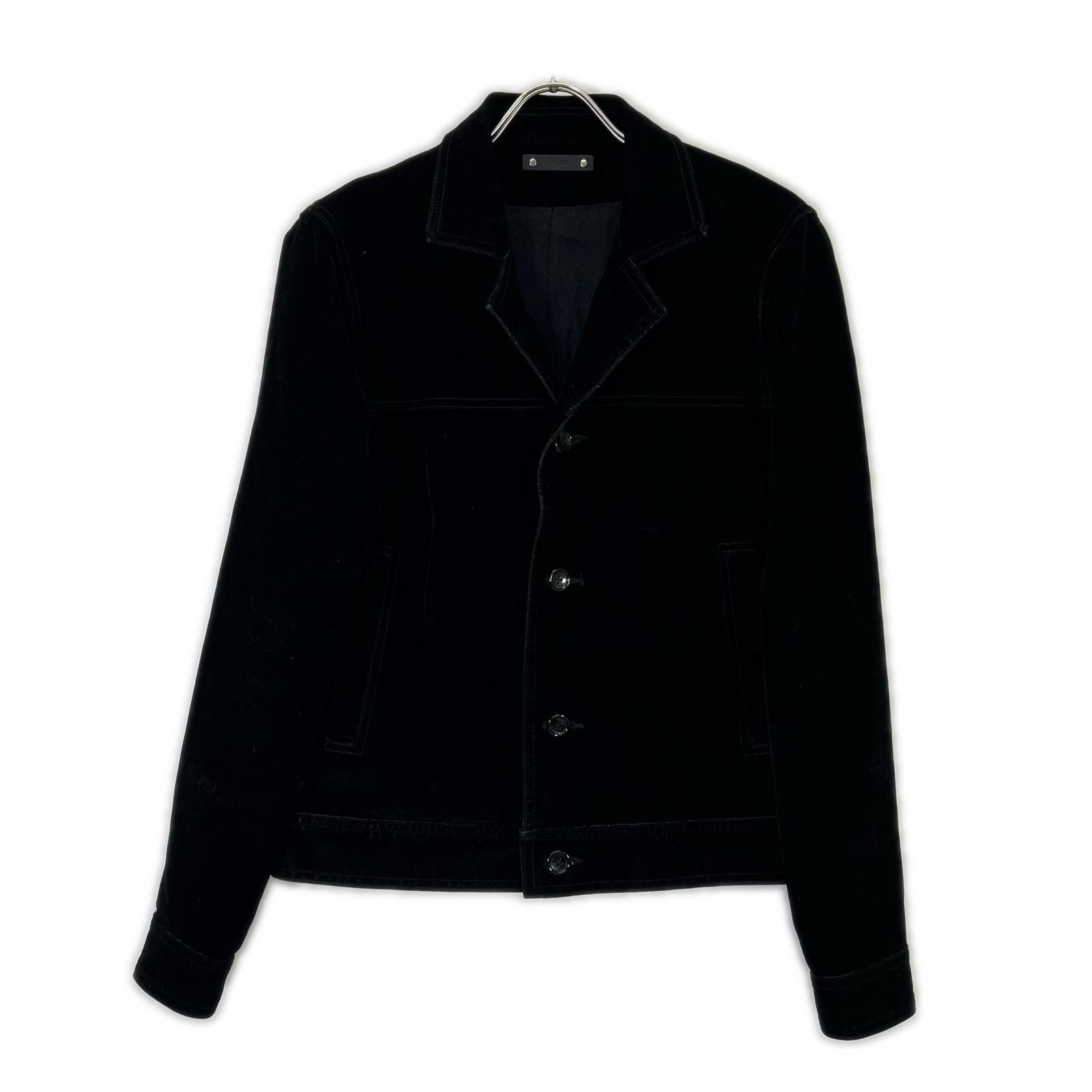 マインデニム 24AW 2410-8002-99-022 ブラック コットン混 4B ベルベットデニムトラッカージャケット 2