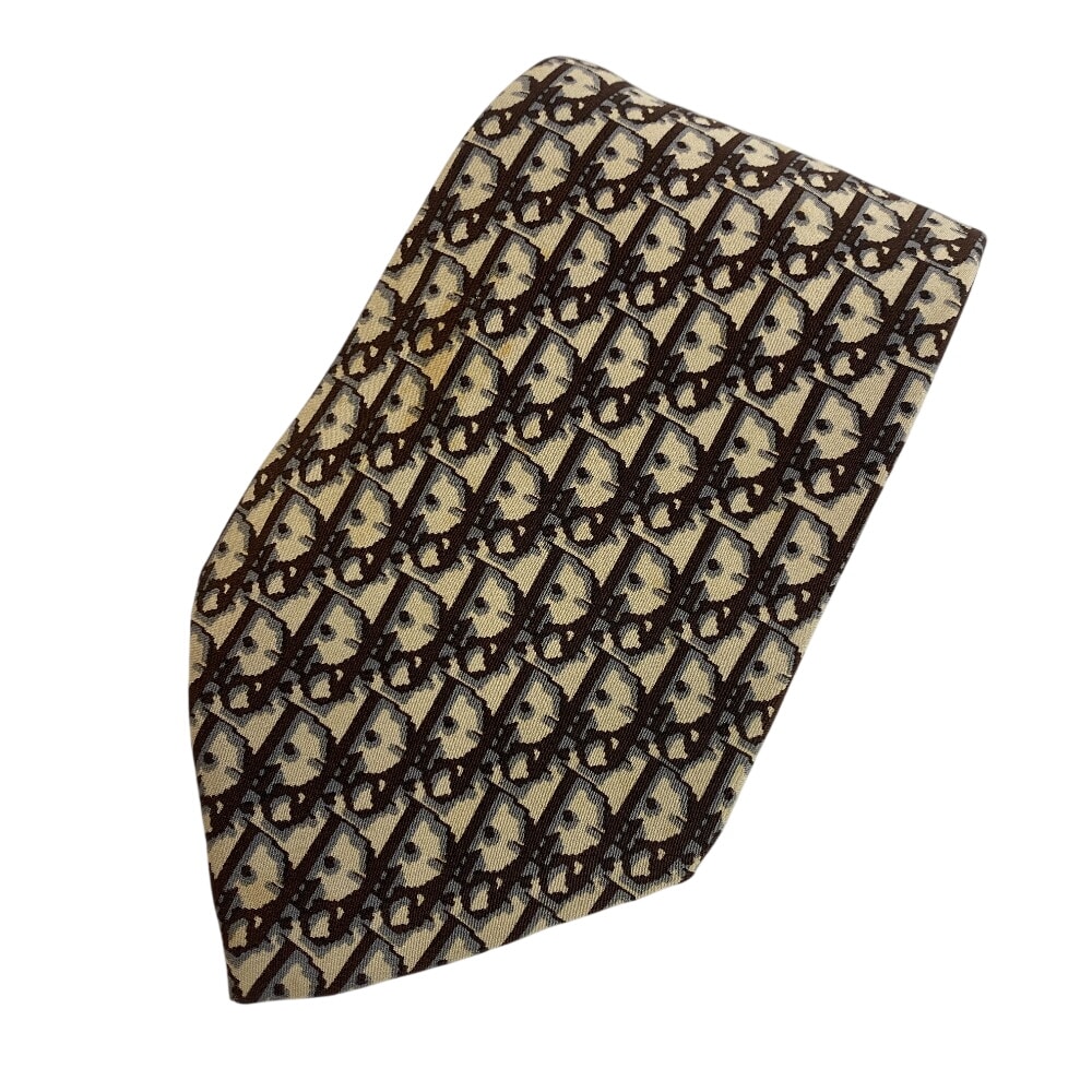 ディオール Dior ネクタイ トロッター ビジネス 通勤 ベージュ