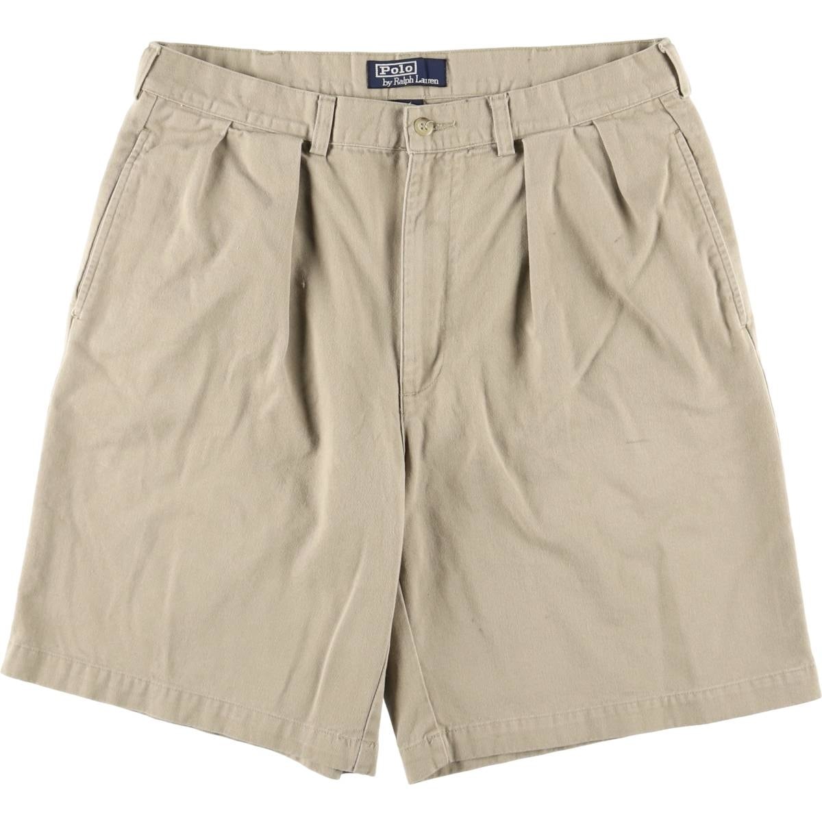 古着 ラルフローレン Ralph Lauren POLO by Ralph Lauren ツータック チノショーツ ショートパンツ メンズw34相当/eaa574437