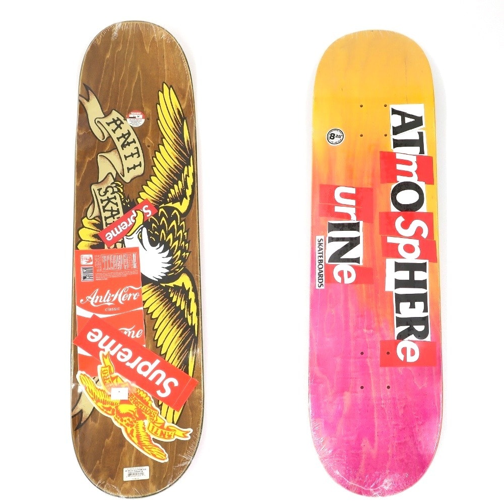 【中古】シュプリーム Supreme 2020年秋冬 ANTIHERO Skateboard スケートボード デッキ スケボー ピンクxオレンジ【サイズ8.25×32】【メンズ】