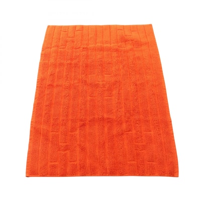 エルメス HERMES ラビリンス フェイス タオル 衣料品 コットン オレンジ レディース オレンジ系 【中古】
