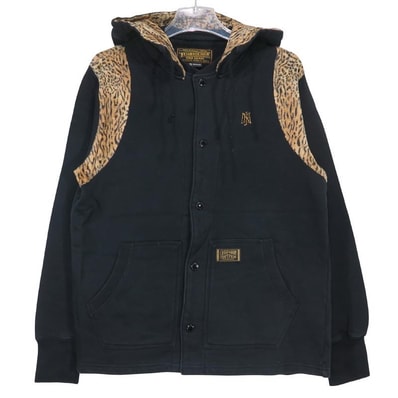NEIGHBORHOOD ネイバーフッド 10AW BUZZ/C-HOODED.LS 102UNNH-CSM01 バズ フーデッド トップス フーディー ブラック レオパード サイズM