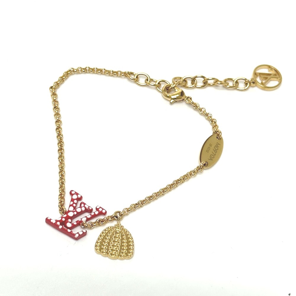 ルイヴィトン LOUIS VUITTON ブラスレ・LV アイコニック インフィニティ ドット M0970A LV×YK 草間彌生コラボ ブレスレット メタル レッド 未使用