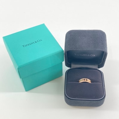 TIFFANY&Co.(ティファニー) Tワイド パヴェダイヤ Au750 リング・指輪 ゴールド