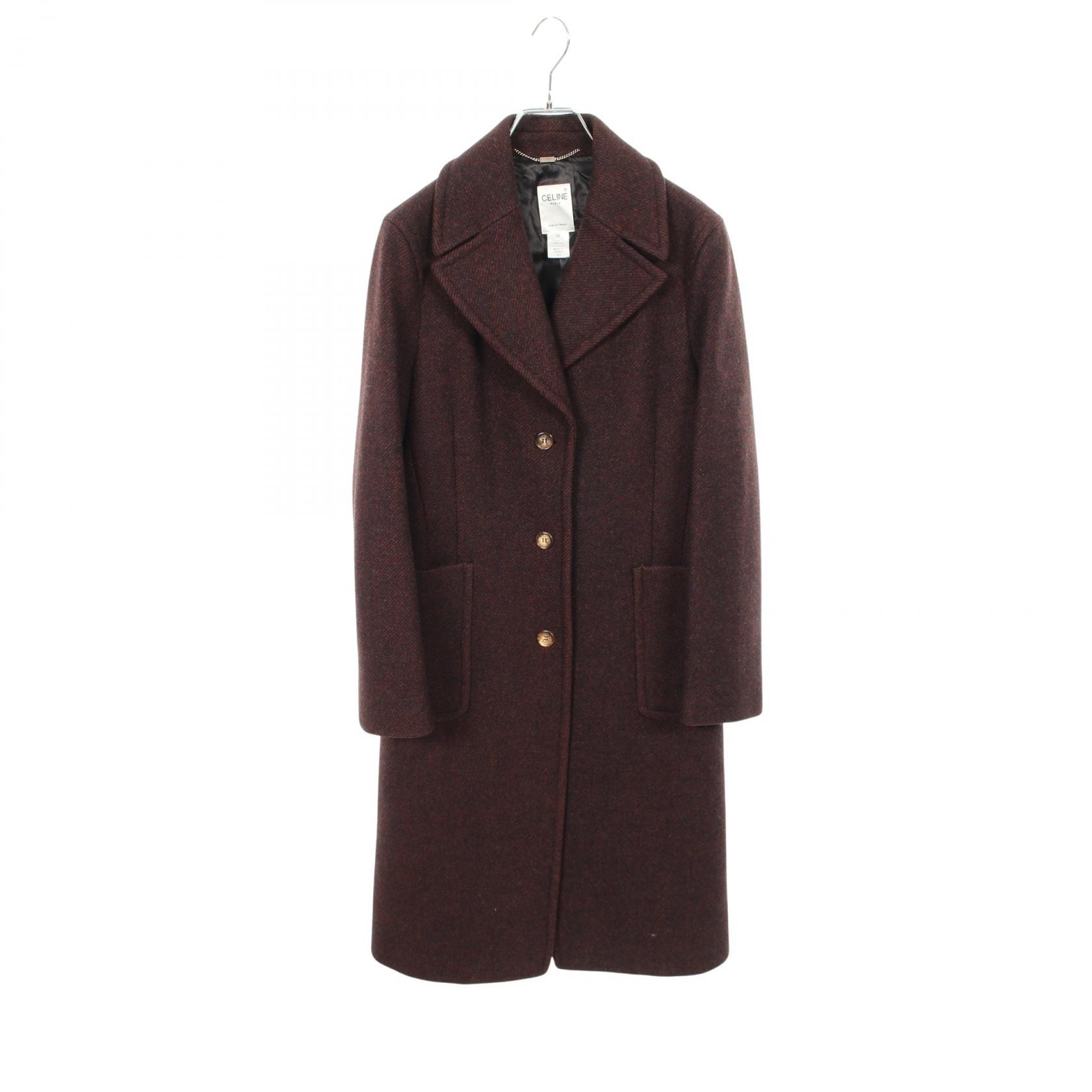 セリーヌ CELINE 衣料品 アウター ウール レディース ボルドー系 【中古】
