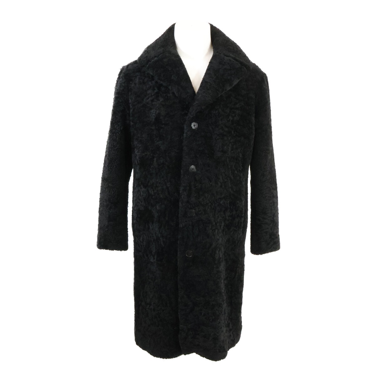 サンローランパリ 【美品/国内正規】524686 Y7SJ2 ムートンシアリング センターベント チェスター 46