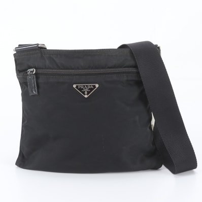 ■美品 プラダ テスート ナイロントライアングルロゴショルダーバッグ