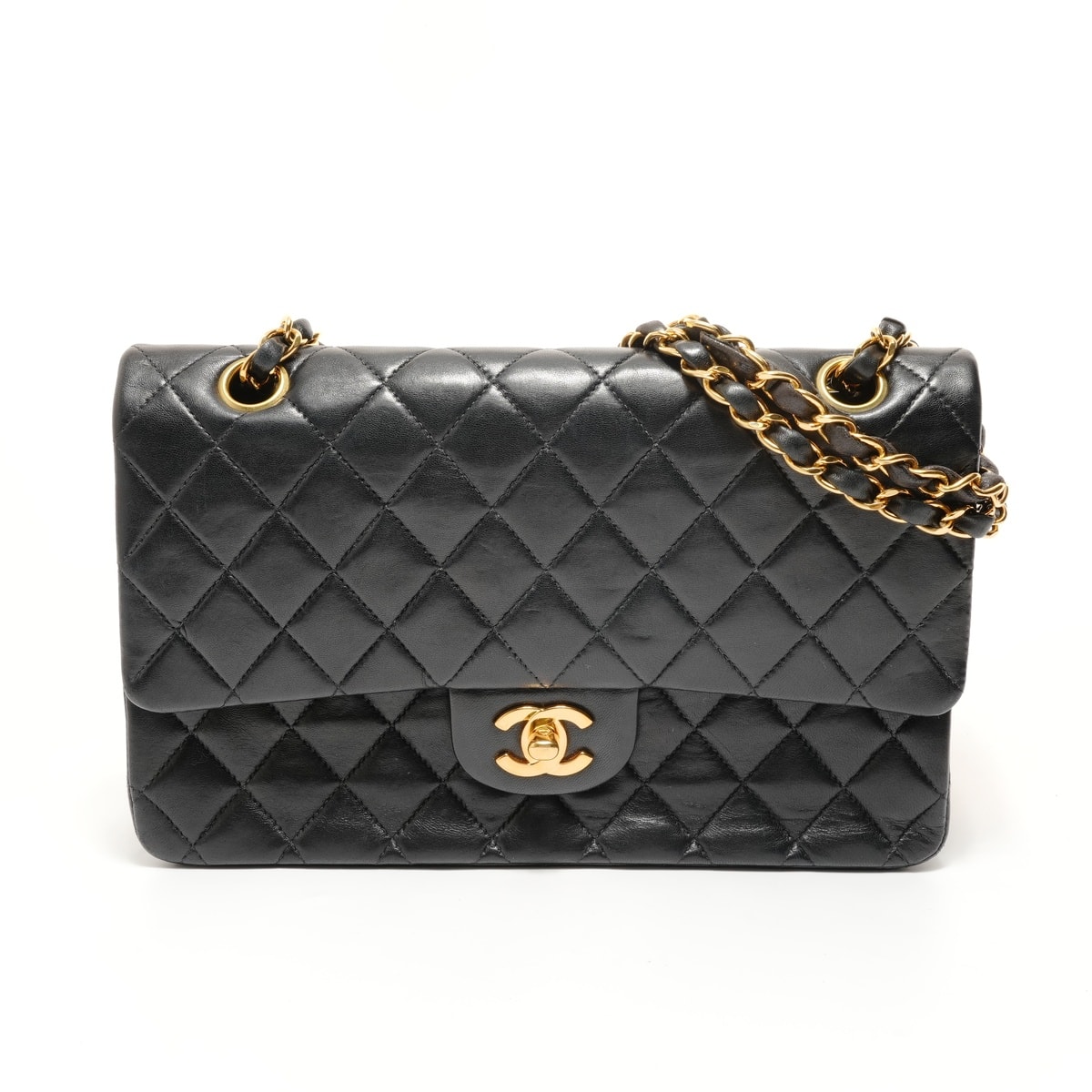 シャネル CHANEL 6番台 2000-2001 ラムスキン チェーンショルダー ショルダーバッグ【中古】