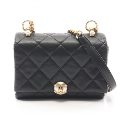 シャネル CHANEL マトラッセ ショルダーバッグ バッグ ラムスキン(羊革) レディース ブラック系 AS1170 【中古】