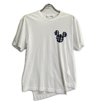 コムデギャルソンシャツ 【×Disney】FO-T028 ホワイト クルーネック Tシャツ M
