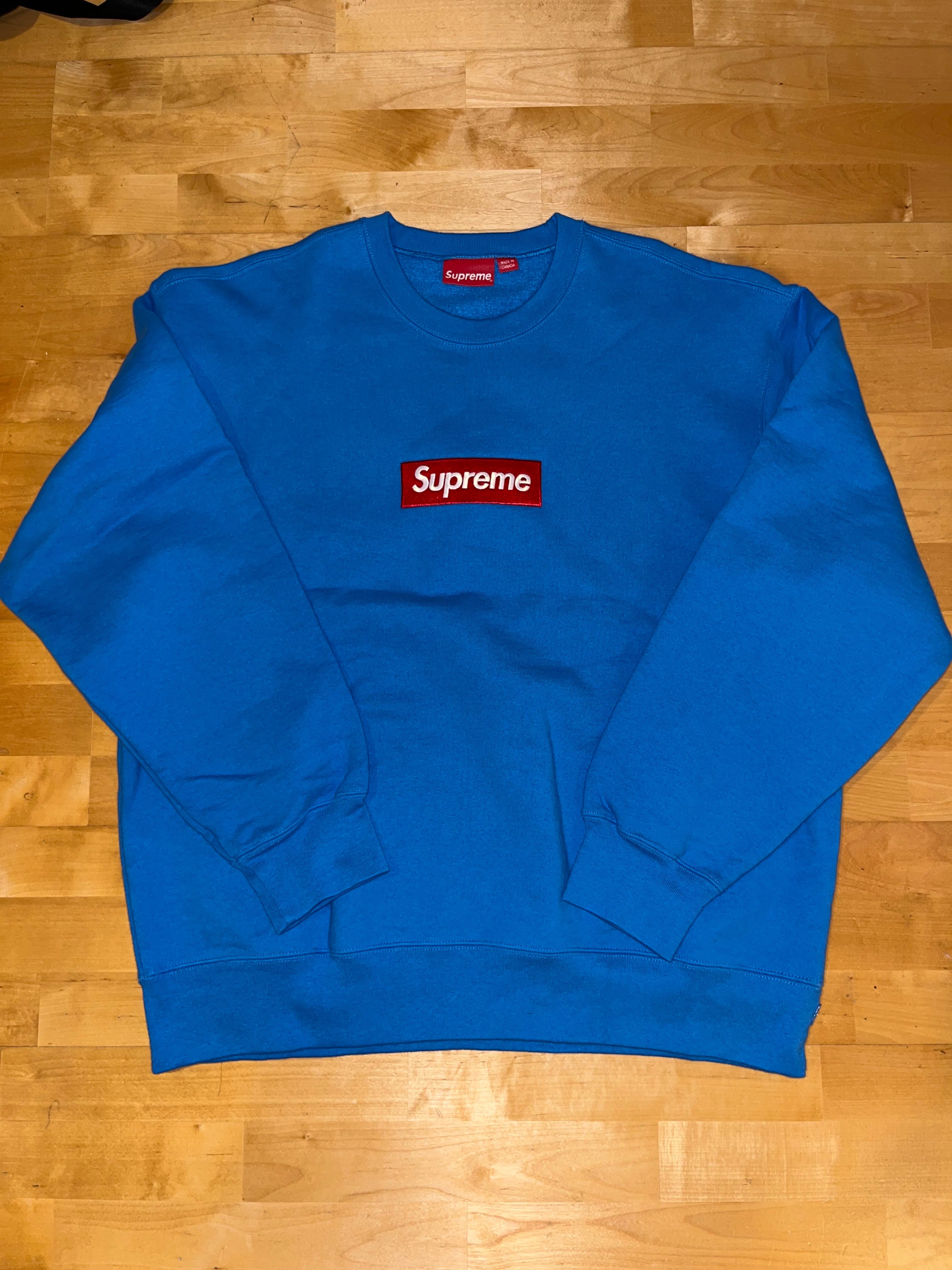 Supreme Box Logo Crewneck "Blue" (22FW)