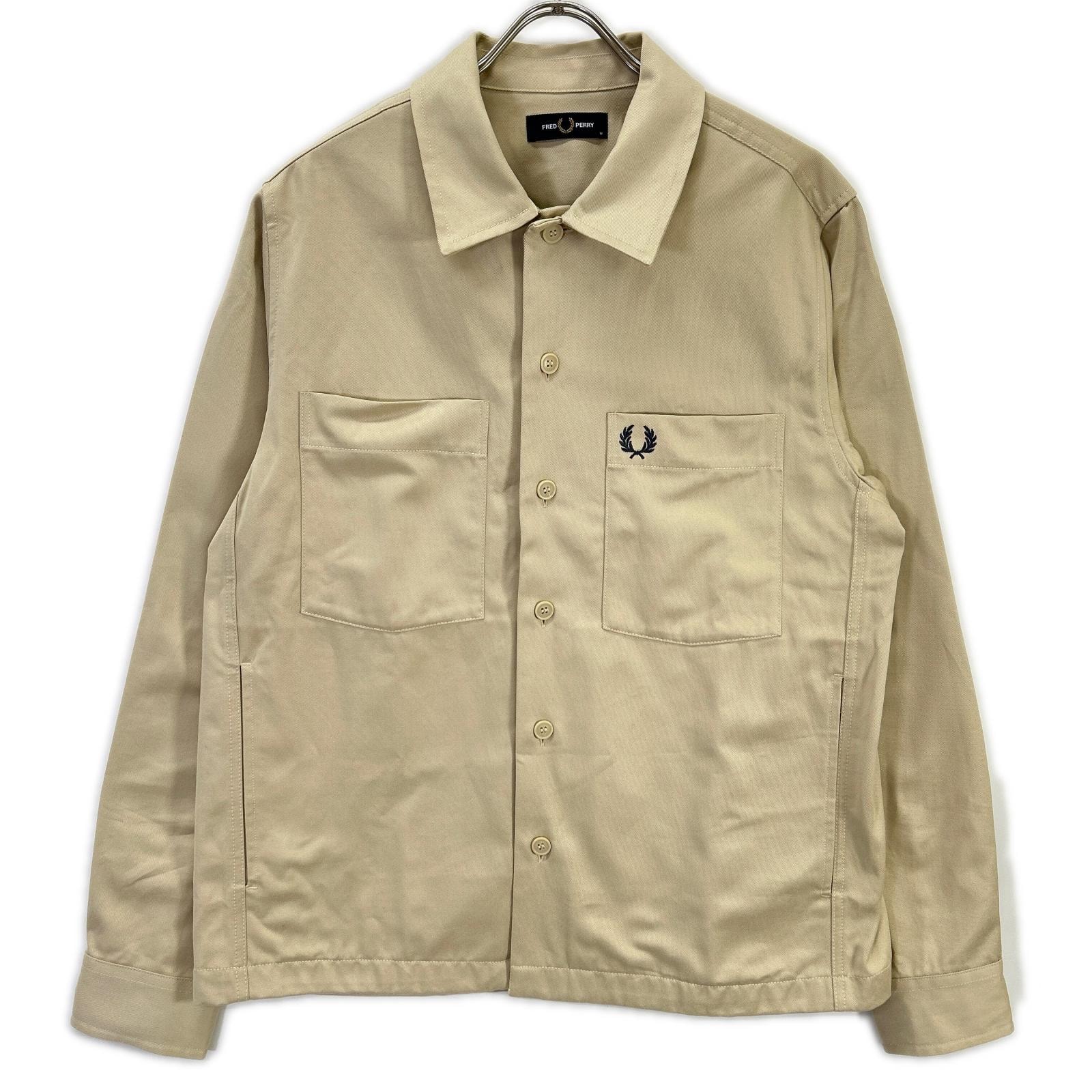 フレッドペリー M2400 ベージュ コットンツイル Twill Overshirt/オーバーシャツ M
