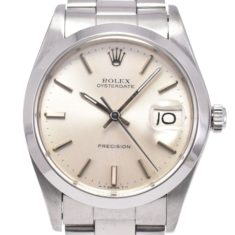 ロレックス ROLEX 6694 ヴィンテージ オイスターデイト プレシジョン Cal.1225 シルバー 手巻き メンズ 美品 腕時計 G#147324