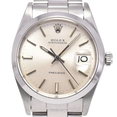 ロレックス ROLEX 6694 ヴィンテージ オイスターデイト プレシジョン Cal.1225 シルバー 手巻き メンズ 美品 腕時計 G#147324