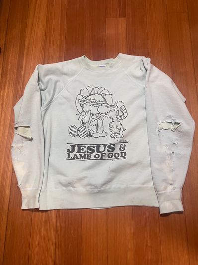 SAINT Mxxxxxx 23AW CRW N SWT Jesus "Blue"