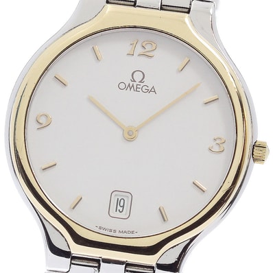 オメガ OMEGA デビル YGベゼル デイト クォーツ メンズ _953579